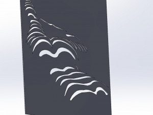 12 DXF File CNC g-code Industrial Laser Cut Vinil WOMEN decorative PANEL Nr0530 3Dモデル