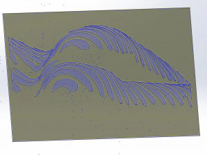 12 DXF File CNC g-code Industrial Laser Cut Vinil WOMEN decorative PANEL Nr0530 3D Model
