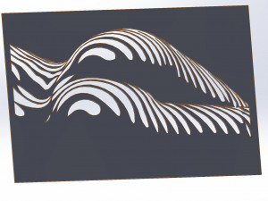 12 DXF File CNC g-code Industrial Laser Cut Vinil WOMEN decorative PANEL Nr0530 3Dモデル