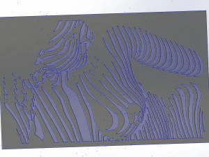 12 DXF File CNC g-code Industrial Laser Cut Vinil WOMEN decorative PANEL Nr0530 3D Model