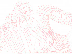 12 DXF File CNC g-code Industrial Laser Cut Vinil WOMEN decorative PANEL Nr0530 3Dモデル