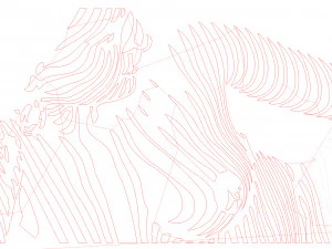 12 DXF File CNC g-code Industrial Laser Cut Vinil WOMEN decorative PANEL Nr0530 3D Model