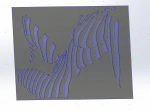 12 DXF File CNC g-code Industrial Laser Cut Vinil WOMEN decorative PANEL Nr0530 3D Model