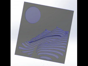 12 DXF File CNC g-code Industrial Laser Cut Vinil WOMEN decorative PANEL Nr0530 3D Model
