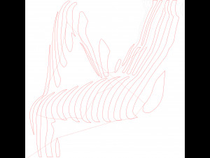 12 DXF File CNC g-code Industrial Laser Cut Vinil WOMEN decorative PANEL Nr0530 3Dモデル