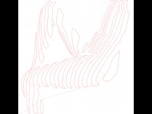 12 DXF File CNC g-code Industrial Laser Cut Vinil WOMEN decorative PANEL Nr0530 3D Model