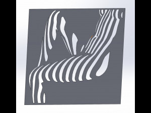12 DXF File CNC g-code Industrial Laser Cut Vinil WOMEN decorative PANEL Nr0530 3Dモデル