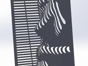 12 DXF File CNC g-code Industrial Laser Cut Vinil WOMEN decorative PANEL Nr0530 3Dモデル