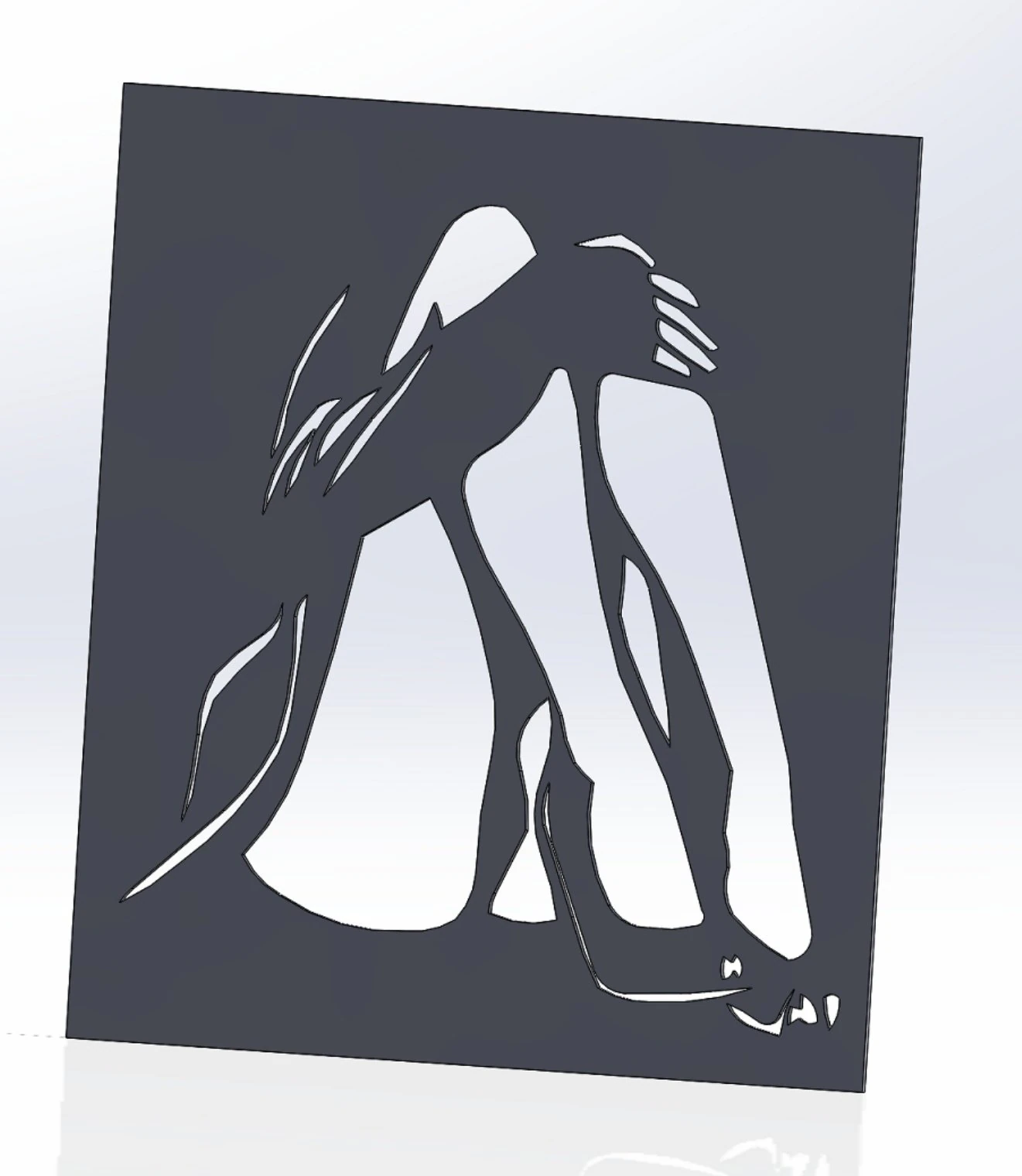 20 DXF File CNC g-code Industrial Laser Cut WOMEN Vinil PANEL Nr0540 3D Model .c4d .max .obj .3ds .fbx .stl .blend 