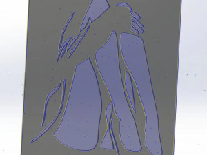 20 DXF File CNC g-code Industrial Laser Cut WOMEN Vinil PANEL Nr0540 3D Model