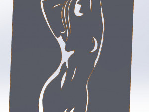 20 DXF File CNC g-code Industrial Laser Cut WOMEN Vinil PANEL Nr0540 Modèle 3D
