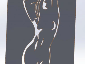 20 DXF File CNC g-code Industrial Laser Cut WOMEN Vinil PANEL Nr0540 3D Model
