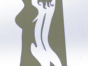 20 DXF File CNC g-code Industrial Laser Cut WOMEN Vinil PANEL Nr0540 3D Model
