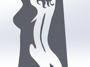 20 DXF File CNC g-code Industrial Laser Cut WOMEN Vinil PANEL Nr0540 Modèle 3D