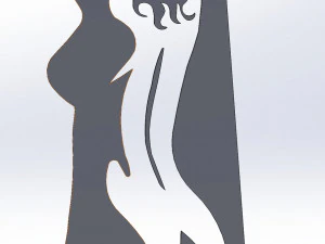 20 DXF File CNC g-code Industrial Laser Cut WOMEN Vinil PANEL Nr0540 3D Model