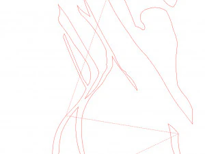 20 DXF File CNC g-code Industrial Laser Cut WOMEN Vinil PANEL Nr0540 3D Model