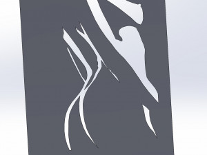 20 DXF File CNC g-code Industrial Laser Cut WOMEN Vinil PANEL Nr0540 Modèle 3D