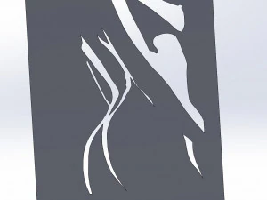 20 DXF File CNC g-code Industrial Laser Cut WOMEN Vinil PANEL Nr0540 3D Model