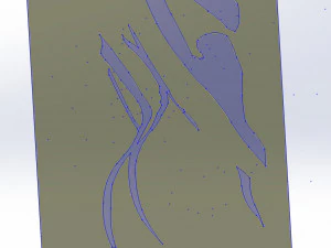 20 DXF File CNC g-code Industrial Laser Cut WOMEN Vinil PANEL Nr0540 3D Model