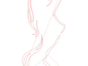 20 DXF File CNC g-code Industrial Laser Cut WOMEN Vinil PANEL Nr0540 3D Model