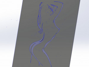 20 DXF File CNC g-code Industrial Laser Cut WOMEN Vinil PANEL Nr0540 Modèle 3D