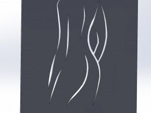 20 DXF File CNC g-code Industrial Laser Cut WOMEN Vinil PANEL Nr0540 Modèle 3D