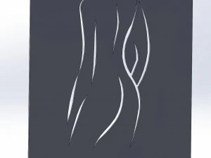 20 DXF File CNC g-code Industrial Laser Cut WOMEN Vinil PANEL Nr0540 3D Model