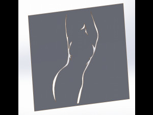20 DXF File CNC g-code Industrial Laser Cut WOMEN Vinil PANEL Nr0540 Modèle 3D