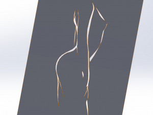 20 DXF File CNC g-code Industrial Laser Cut WOMEN Vinil PANEL Nr0540 Modèle 3D