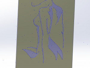 20 DXF File CNC g-code Industrial Laser Cut WOMEN Vinil PANEL Nr0540 Modèle 3D