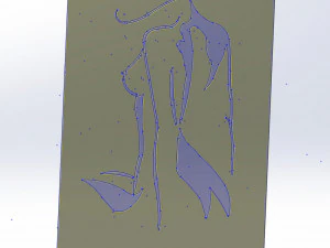 20 DXF File CNC g-code Industrial Laser Cut WOMEN Vinil PANEL Nr0540 3D Model