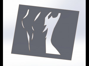 20 DXF File CNC g-code Industrial Laser Cut WOMEN Vinil PANEL Nr0540 Modèle 3D