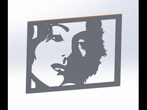 20 DXF File CNC g-code Industrial Laser Cut WOMEN Vinil PANEL Nr0540 Modèle 3D