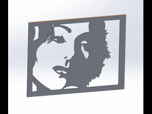 20 DXF File CNC g-code Industrial Laser Cut WOMEN Vinil PANEL Nr0540 3D Model