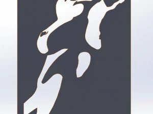 20 DXF File CNC g-code Industrial Laser Cut WOMEN Vinil PANEL Nr0540 3D Model
