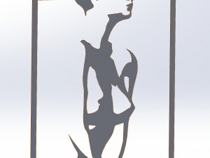 20 DXF File CNC g-code Industrial Laser Cut WOMEN Vinil PANEL Nr0540 Modèle 3D