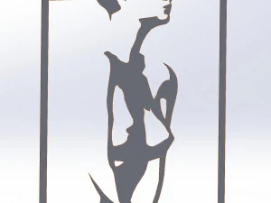 20 DXF File CNC g-code Industrial Laser Cut WOMEN Vinil PANEL Nr0540 3D Model