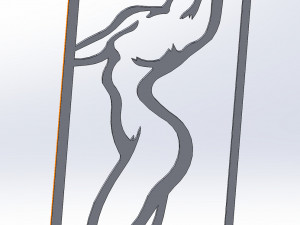 20 DXF File CNC g-code Industrial Laser Cut WOMEN Vinil PANEL Nr0540 Modèle 3D