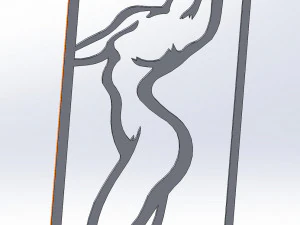 20 DXF File CNC g-code Industrial Laser Cut WOMEN Vinil PANEL Nr0540 3D Model