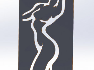 20 DXF File CNC g-code Industrial Laser Cut WOMEN Vinil PANEL Nr0540 Modèle 3D