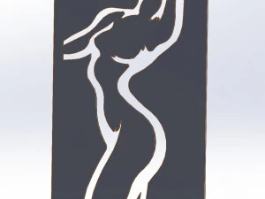 20 DXF File CNC g-code Industrial Laser Cut WOMEN Vinil PANEL Nr0540 3D Model