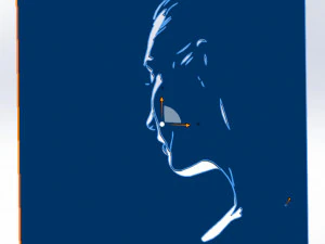 18 File DXF CNC g-code Industrial Laser Cut WOMANS FACE Vector Plasma Nr0541 3D Model