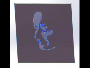 18 File DXF CNC g-code Industrial Laser Cut WOMANS FACE Vector Plasma Nr0541 3D Model