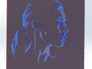 18 File DXF CNC g-code Industrial Laser Cut WOMANS FACE Vector Plasma Nr0541 3D Model