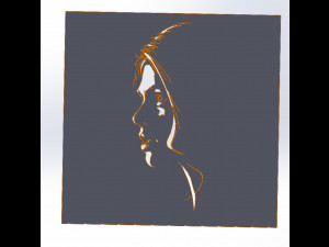 18 File DXF CNC g-code Industrial Laser Cut WOMANS FACE Vector Plasma Nr0541 Modelo 3D