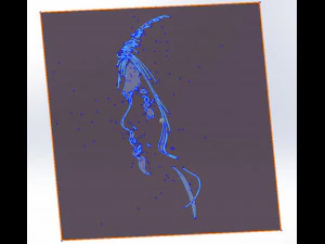 18 File DXF CNC g-code Industrial Laser Cut WOMANS FACE Vector Plasma Nr0541 3D Model