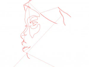 18 File DXF CNC g-code Industrial Laser Cut WOMANS FACE Vector Plasma Nr0541 3D Model