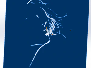 18 File DXF CNC g-code Industrial Laser Cut WOMANS FACE Vector Plasma Nr0541 3D Model