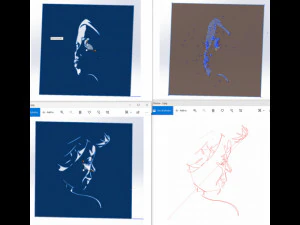 18 File DXF CNC g-code Industrial Laser Cut WOMANS FACE Vector Plasma Nr0541 3D Model