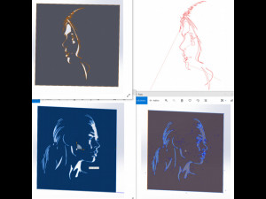 18 File DXF CNC g-code Industrial Laser Cut WOMANS FACE Vector Plasma Nr0541 Modelo 3D